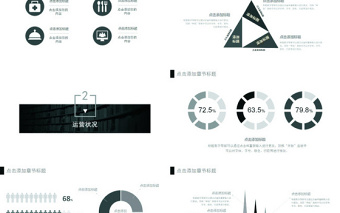 简约线条黑白灰公司介绍产品ppt模板