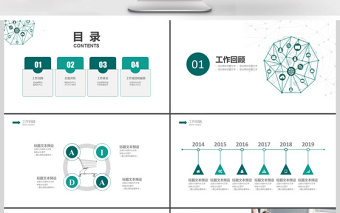 2019墨绿色科技商业计划书PPT模板