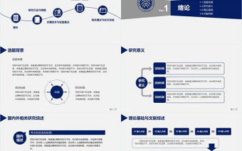 蓝色商务毕业论文答辩