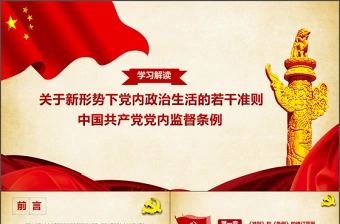2025学习领会关于新形势下党内政治生活的若干准则交流发言材料ppt