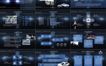 2019公安警察交警执法PPT模板