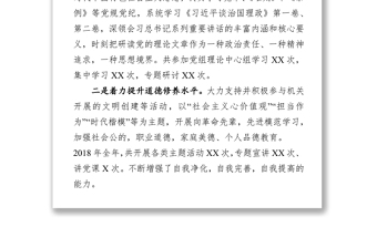 2018年度述职述责述廉报告