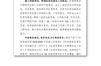 巡察工作开展情况汇报