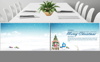 原创2019雪人圣诞节电子贺卡ppt模板-版权可商用