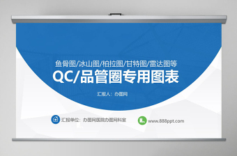 品管圈QC专用图表-鱼骨图柏拉图冰山图甘特图等PPT模板