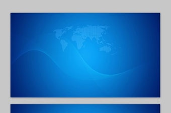 蓝色渐变地图背景的商务PPT背景图片