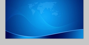 蓝色渐变地图背景的商务PPT背景图片