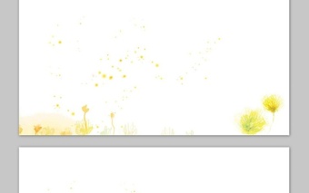 三张彩色水彩手绘花卉PPT背景图片