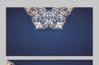 5张蓝色精致花纹PowerPoint背景图片