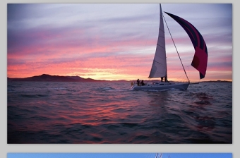 帆船起航远方幻灯片背景图片