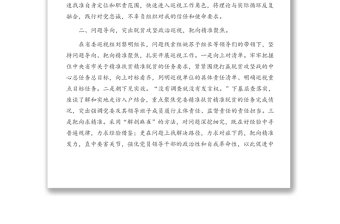 巡视组工作人员巡视工作总结