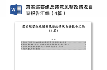 干部作风排查整改成效自查报告