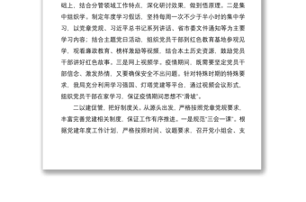 2020年一季度党建工作总结（xx局）（党建总结、党建汇报）