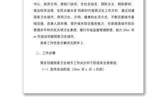 2021县市场监督管理局落实创建国家卫生城市工作实施方案