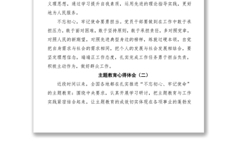 2021第二批“不忘初心、牢记使命”主题教育心得体会（5篇）