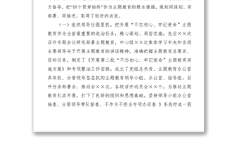 2021第二批“不忘初心、牢记使命”主题教育开展情况自查报告