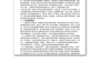 关于20xx年开发区巡察整改民主生活会对照检查材料范文