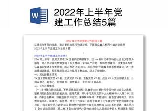 2022村委会党支部党建工作报告