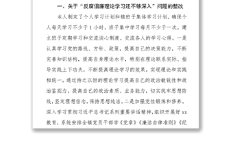 20xx年乡镇党委书记述责述廉述德存在问题整改落实情况汇报范文