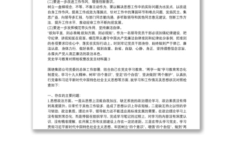 【党史教育组织生活会对照检查材料】党史学习教育对照检视整改发言材料6篇