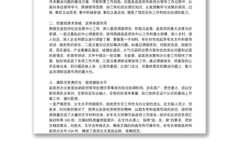 市政府办公室主任述职述责述廉述学述法报告