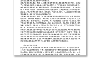 主题教育领导班子民主生活会情况报告3篇