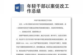 年轻干部以案促改工作总结