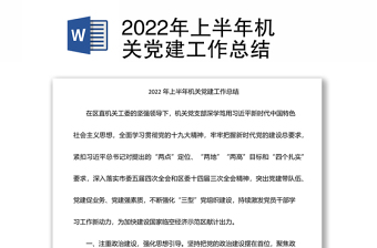 2022党建工作总结文档