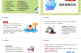 2022家庭急救常识PPT插画风家庭急救常识宣传课件模板
