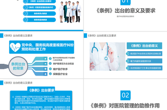 2022医疗纠纷预防和处理条例PPT清新医疗风医学医疗通用PPT模板