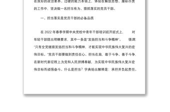 担当作为党课狠抓落实勇担当履职尽责强作为党课讲稿范文含存在的问题