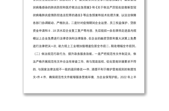 关于打造优质法治营商环境助力经济高质量发展的调研报告