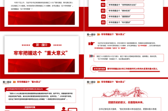 2022五个牢牢把握PPT红色简洁风如何学习贯彻党的二十大精神专题微党课课件