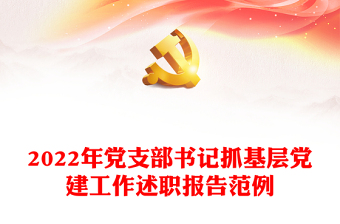 党支部书记述职PPT