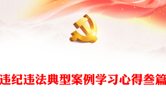 违纪违法典型案例学习心得叁篇