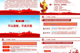 2022明党纪强党规坚定初心跟党走PPT红色党政风党员干部廉政建设专题党课课件模板