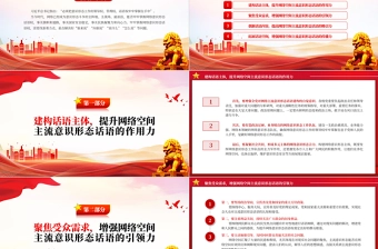 2023牢牢掌握网络意识形态话语权PPT大气精美风党员干部学习教育专题党课课件