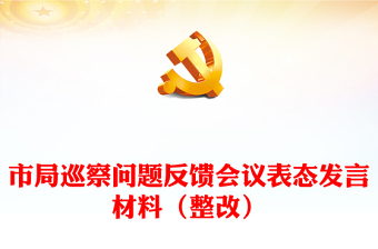 市局巡察问题反馈会议表态发言材料（整改）