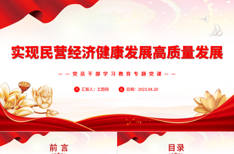 2024支持民营经济发展ppt