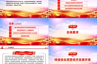 关于促进民营经济发展壮大的意见PPT红色党政风促进民营经济发展壮大提振民营企业家信心专题党课课件
