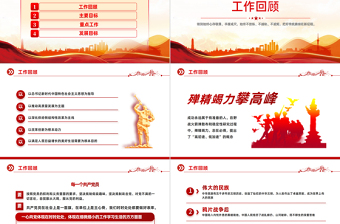 2023党员主题党日PPT红色党政风心存敬畏手握戒尺党员干部学习教育主题微党课课件模板下载