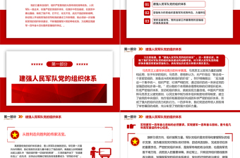 2023建强人民军队党的组织体系ppt红色极简风习近平新时代强军思想党员干部培训学习党课课件