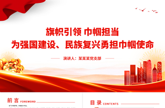 新时代巾帼精神PPT时尚简洁做奋进新时代的巾帼女性中国妇女事业和妇联工作专题课件