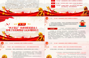 践行“四下基层PPT红色精美新时代党的群众路线党员思想教育专题课件