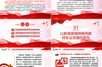2023以教育家精神引领教师专业发展ppt精美简洁为新时代高素质专业化教师队伍建设指明了前进方向党组织党员学习培训党课课件