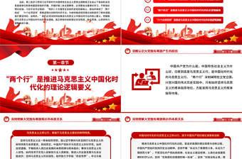 2023马克思主义的中国化与时代化ppt红色精美学习贯彻习近平新时代思想主题教育党组织党支部党员学习培训党课