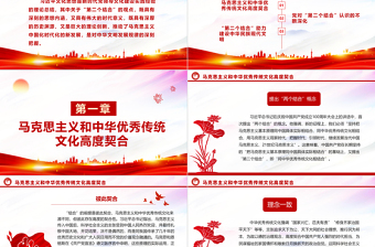 把握传递“第二个结合”思想内涵和时代意义ppt大气党政风深入学习贯彻习近平文化思想专题党课教育课件