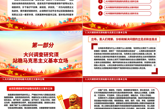 以马克思主义为指导促进全党大兴调查研究ppt精美党政风弘扬党的光荣传统和优良作风基层党组织党员专题党课教育课件