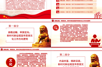 2023宣传思想文化工作PPT红色经典深入学习贯彻习近平文化思想基层党员干部党课课件