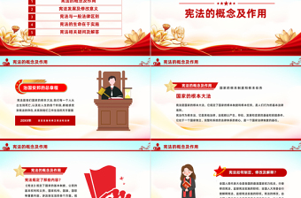 2023学习解读《中华人民共和国宪法》PPT大气创意坚定实施和捍卫宪法和法律模板下载